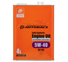 AUTOBACS ENGINE OIL Fully Synthetic  5W-40 API SP/CF Моторное масло 4л.