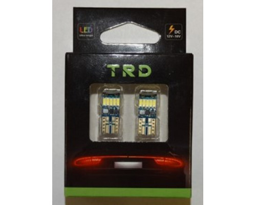 Автолампа светодиодная T10 TRD 15SMD-4014 CANBUS 6000K-6500K White 12-16V Non-polarity (б/цокольная W5W)/комп. 2шт./