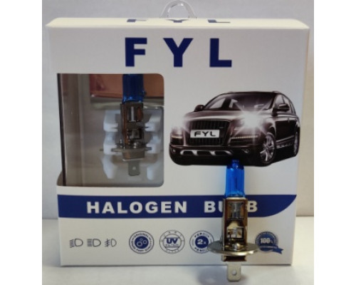 Набор галоген. ламп  "F Y L" BLUE (5000K) H1 12V 55W (эффект XENON) комп. 2шт.